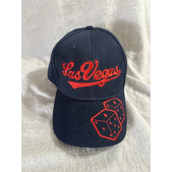 🌵4/$25 Koshkash Las Vegas Hat Hook and Loop Navy Baseball‎ Cap Embroidered Dice - Picture 2 of 7